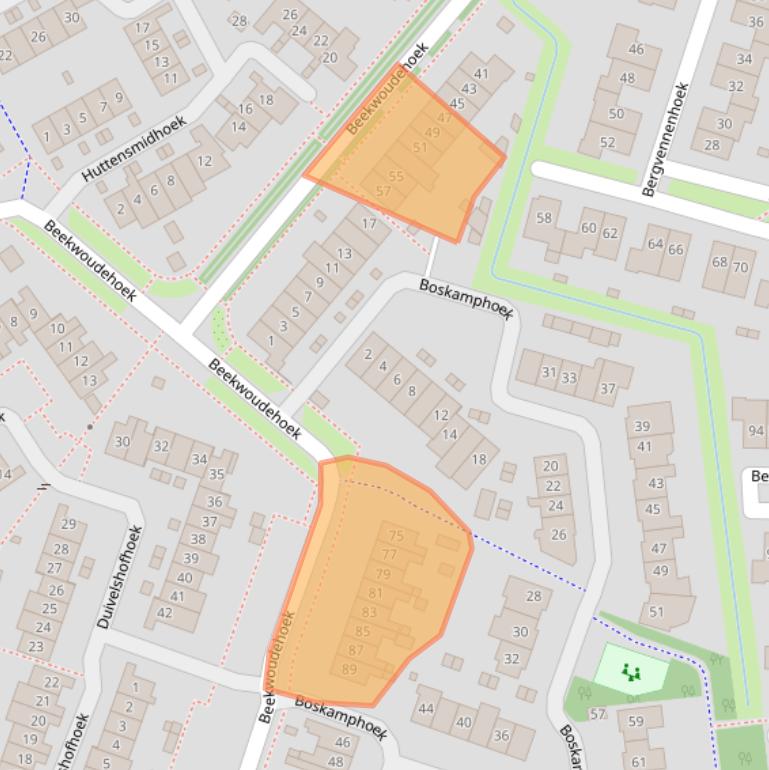 Kaart van postcodegebied 7546DW.