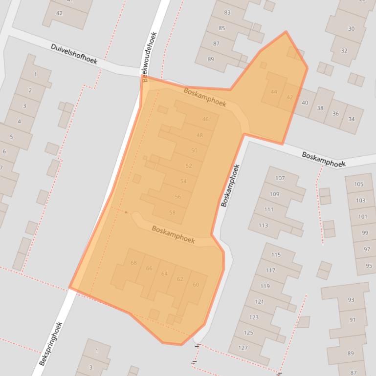 Kaart van postcodegebied 7546DX.