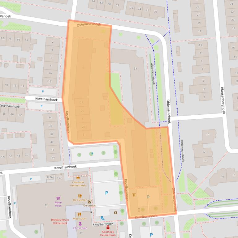 Kaart van postcodegebied 7546EL.
