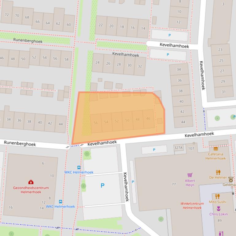 Kaart van postcodegebied 7546EM.