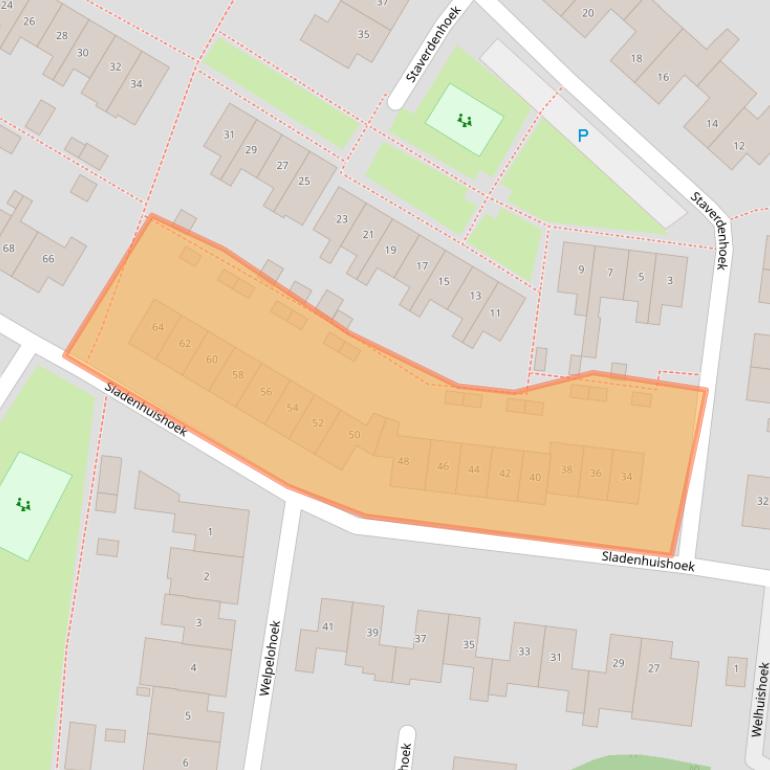 Kaart van postcodegebied 7546GL.