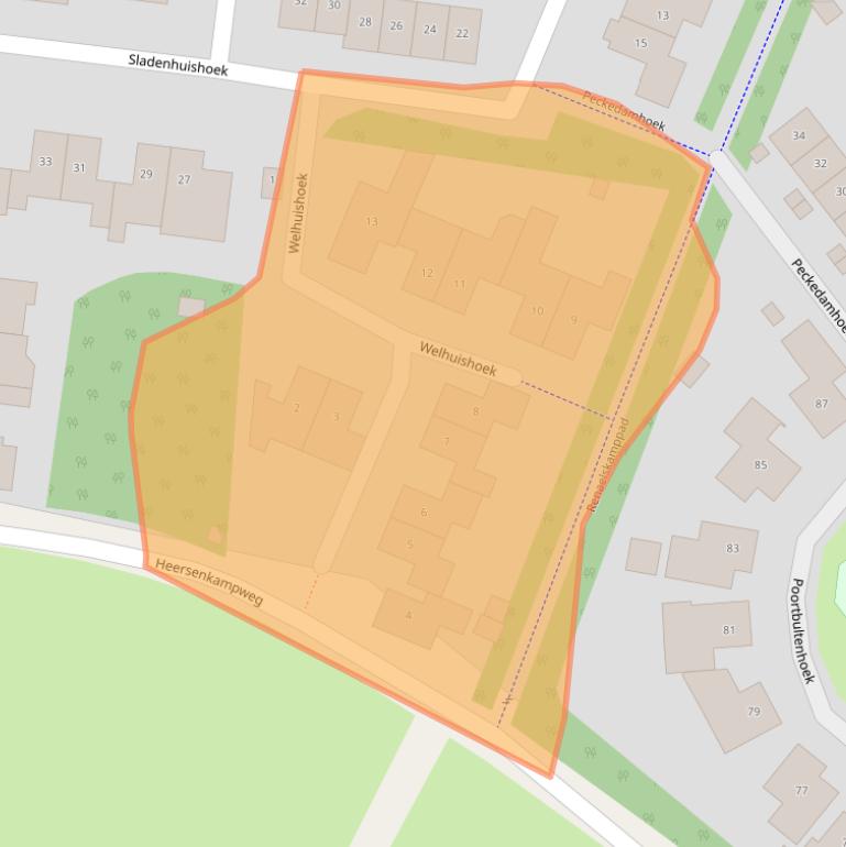 Kaart van postcodegebied 7546GR.