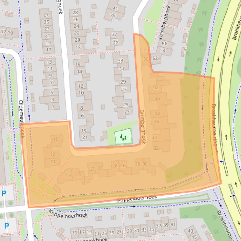 Kaart van postcodegebied 7546HE.