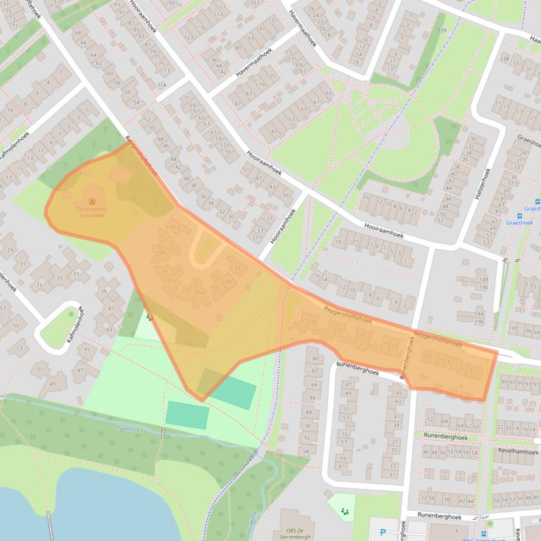 Kaart van postcodegebied 7546KB.
