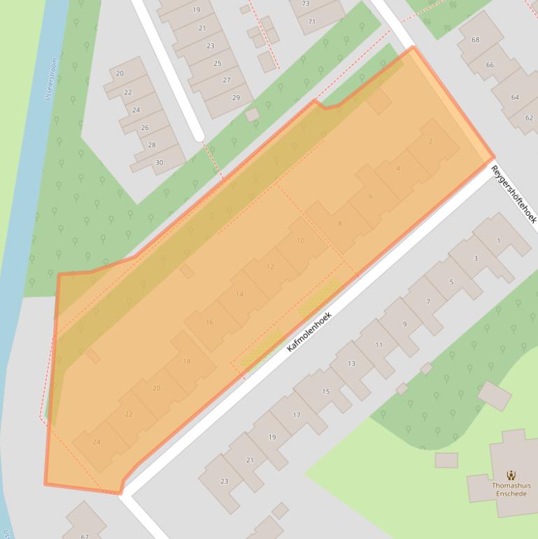 Kaart van postcodegebied 7546KV.
