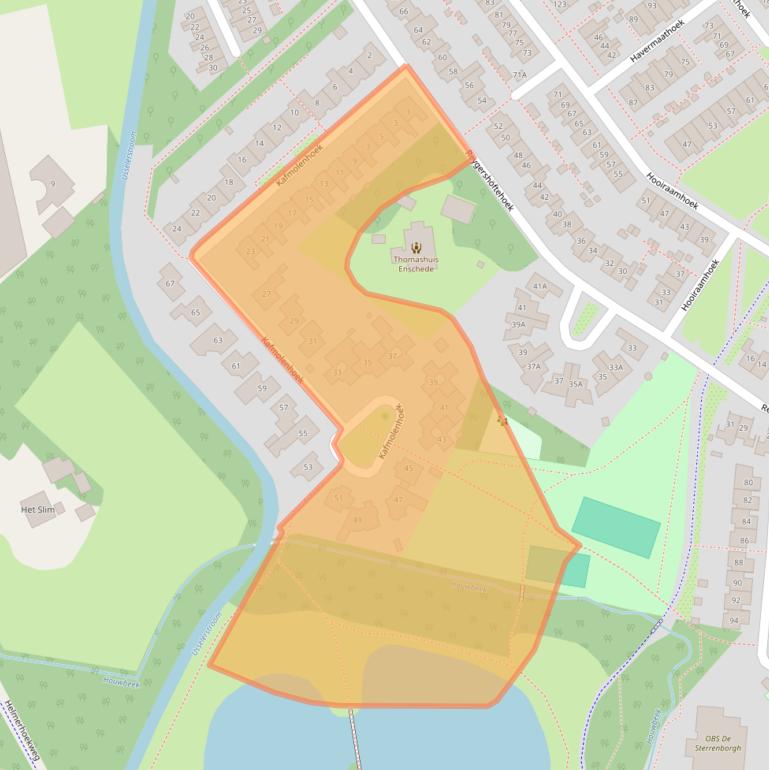 Kaart van postcodegebied 7546KW.
