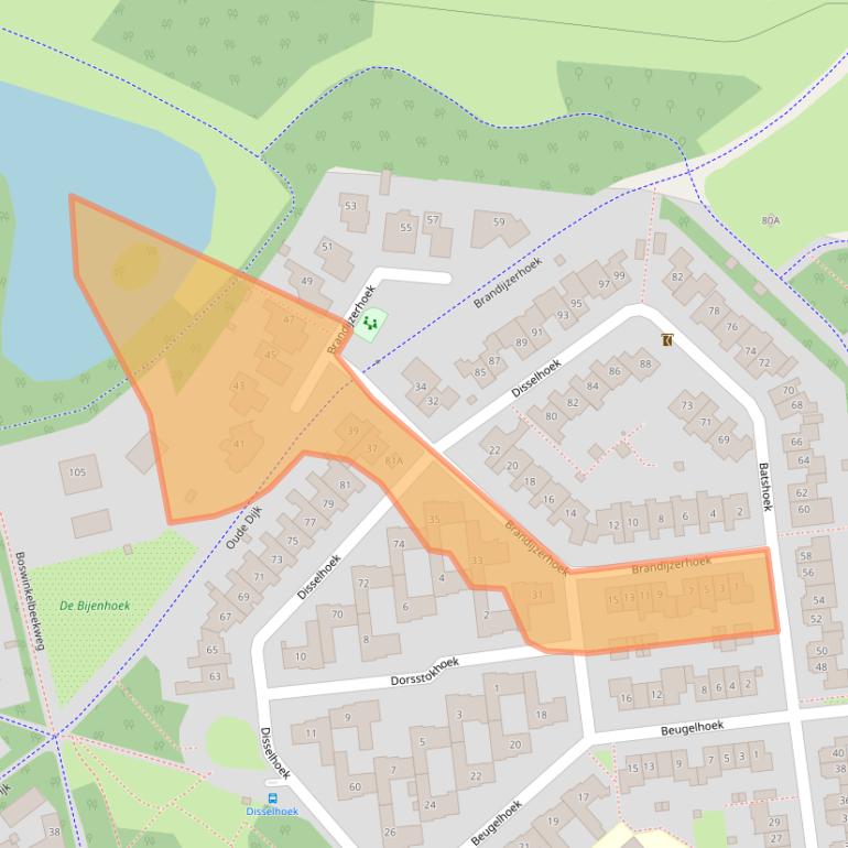 Kaart van postcodegebied 7546LL.