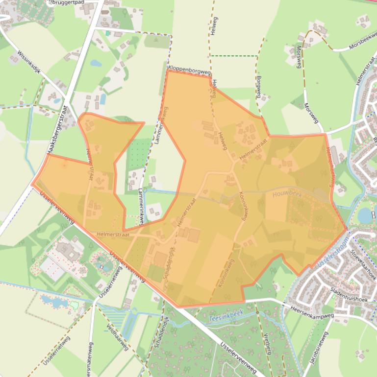 Kaart van postcodegebied 7546PD.