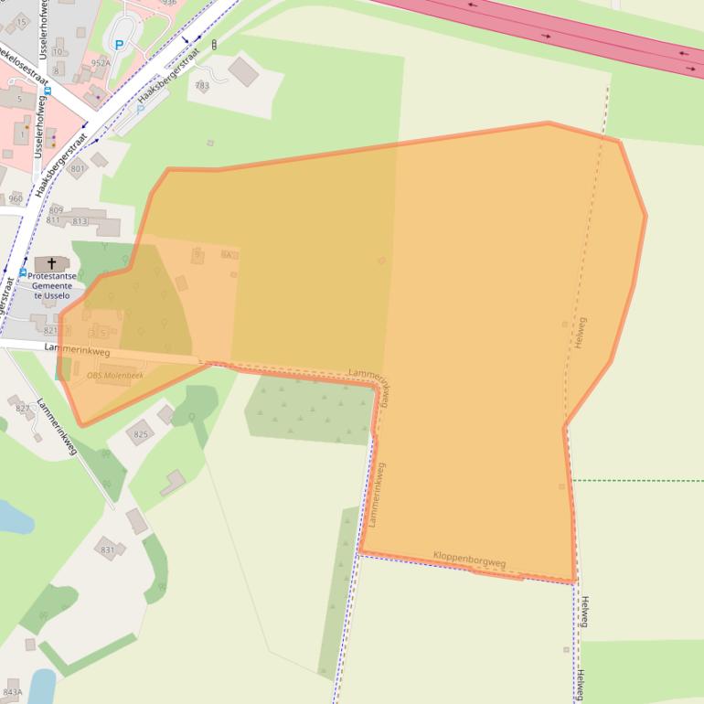 Kaart van postcodegebied 7546RD.