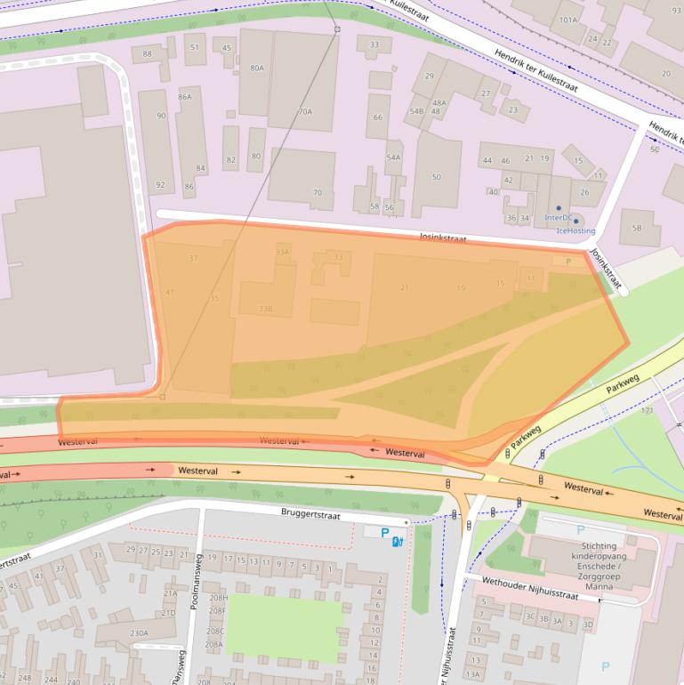 Kaart van postcodegebied 7547AA.