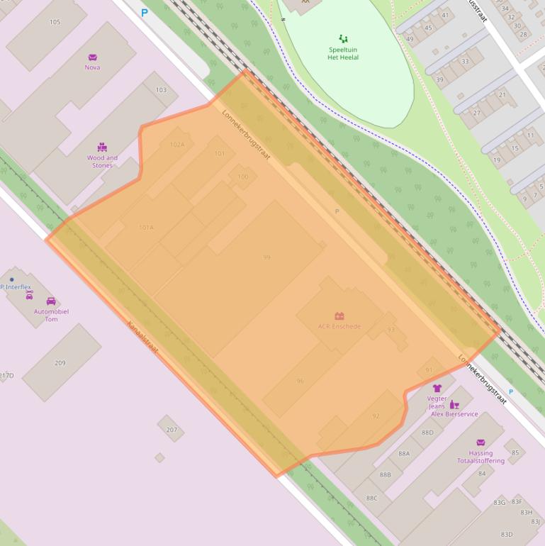 Kaart van postcodegebied 7547AK.