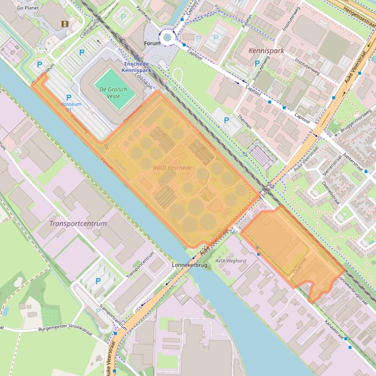 Kaart van postcodegebied 7547AM.