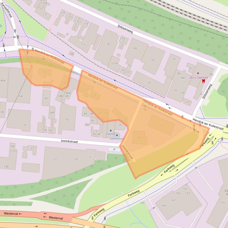 Kaart van postcodegebied 7547BB.