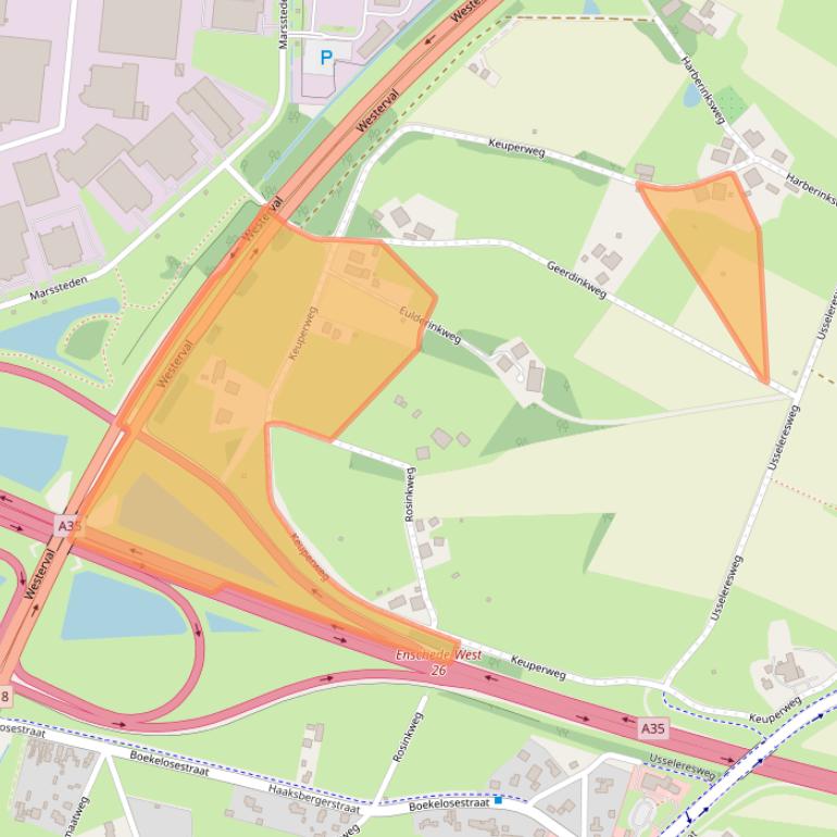 Kaart van postcodegebied 7547PL.