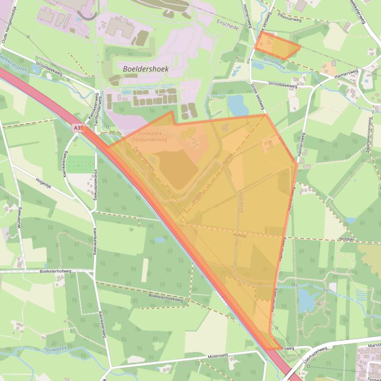 Kaart van postcodegebied 7547RP.