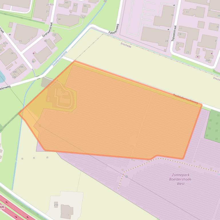 Kaart van postcodegebied 7547RS.