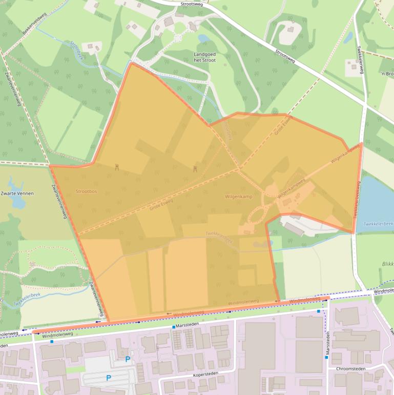 Kaart van postcodegebied 7547RZ.