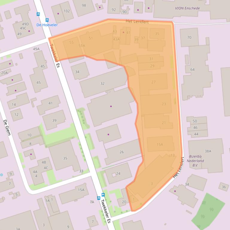 Kaart van postcodegebied 7547SN.