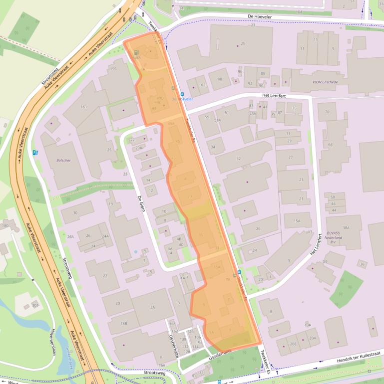 Kaart van postcodegebied 7547ST.