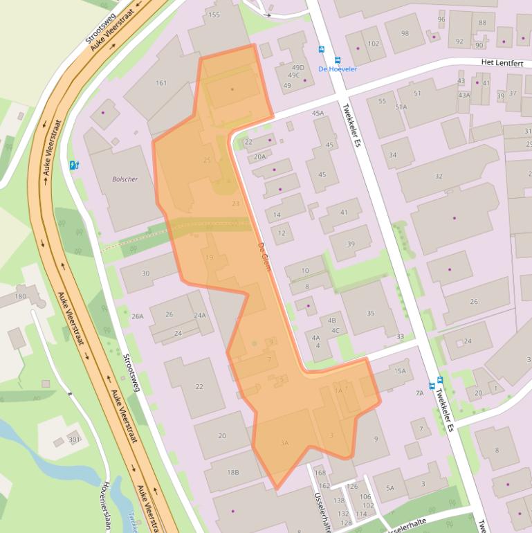 Kaart van postcodegebied 7547SW.