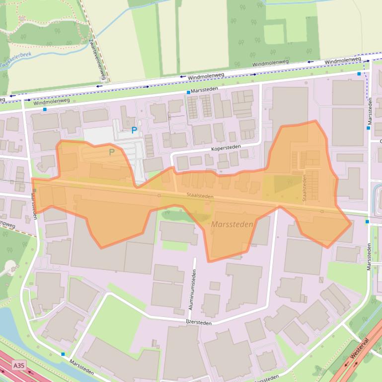 Kaart van postcodegebied 7547TA.