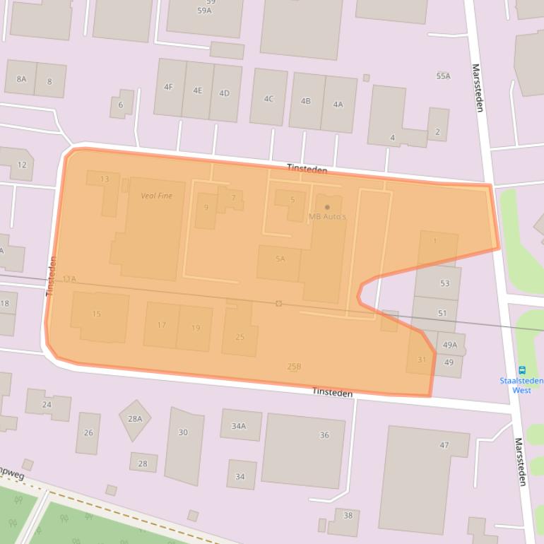 Kaart van postcodegebied 7547TH.
