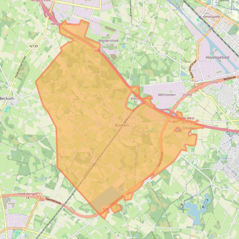 Kaart van postcodegebied 7548.