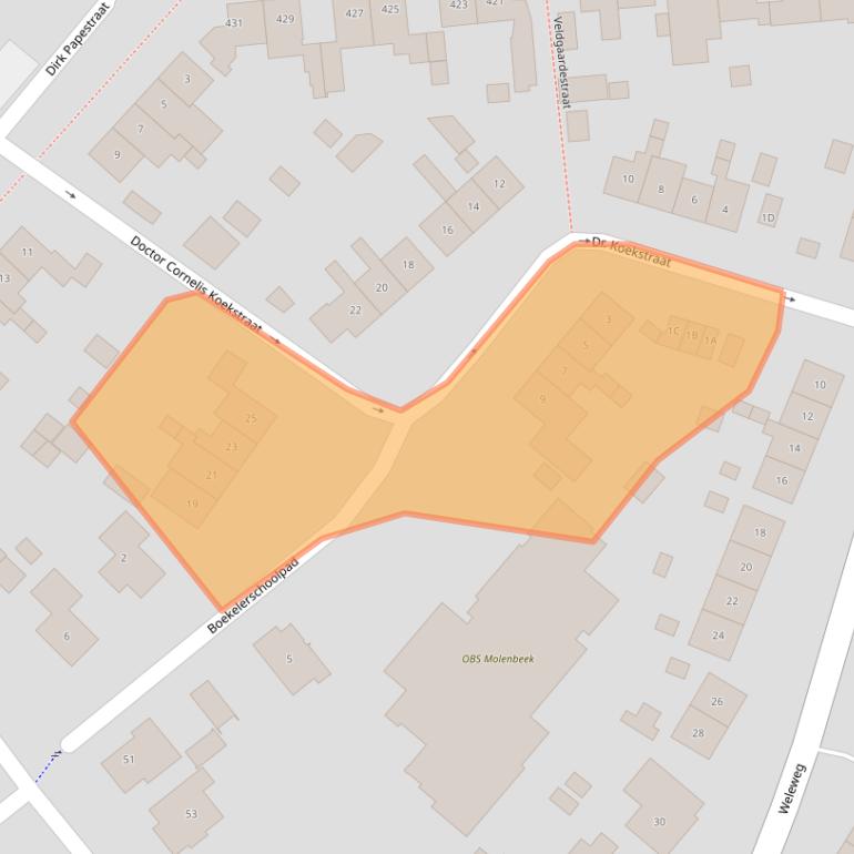 Kaart van postcodegebied 7548AG.