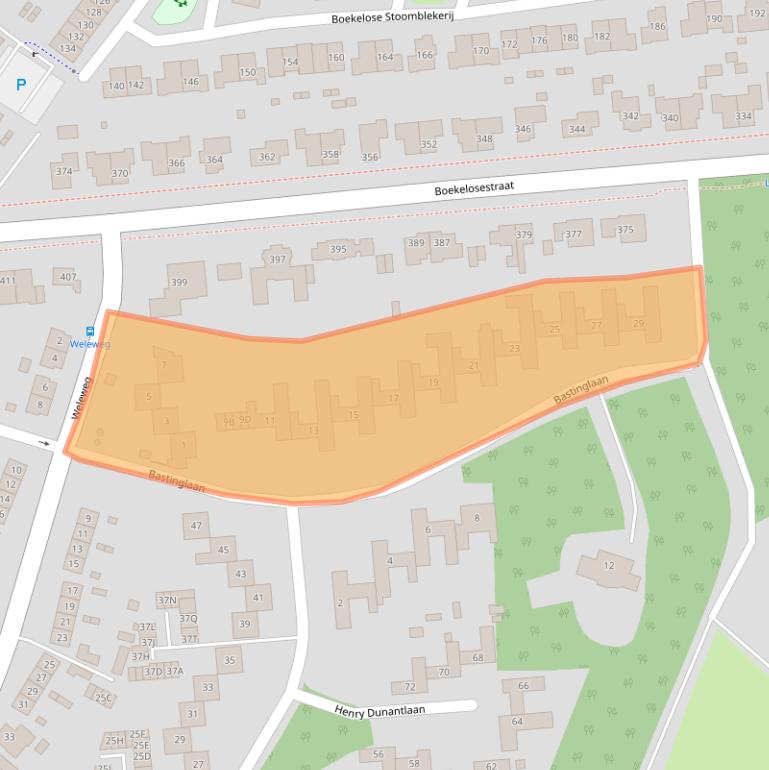 Kaart van postcodegebied 7548AM.