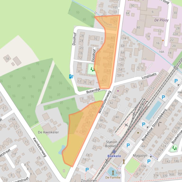 Kaart van postcodegebied 7548BK.