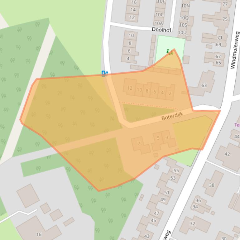 Kaart van postcodegebied 7548BX.