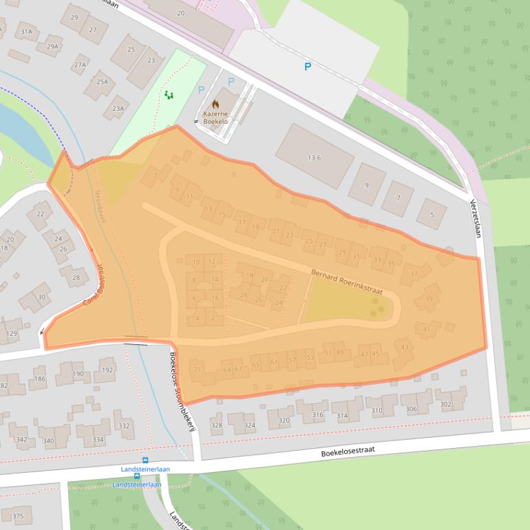 Kaart van postcodegebied 7548EL.