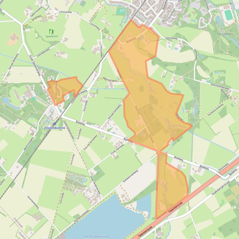 Kaart van postcodegebied 7548PK.