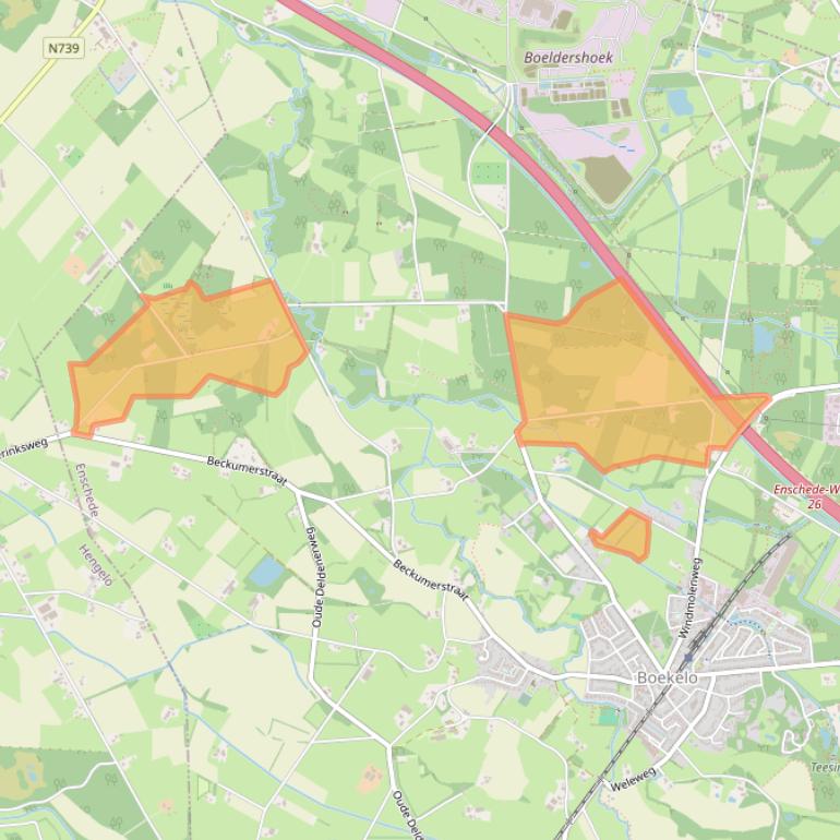 Kaart van postcodegebied 7548RB.