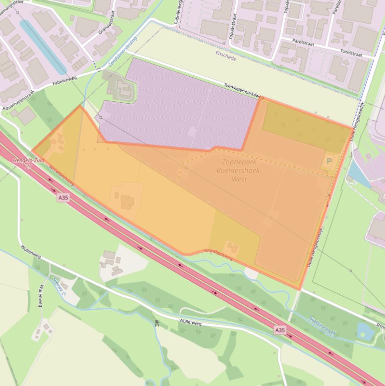 Kaart van postcodegebied 7548RE.