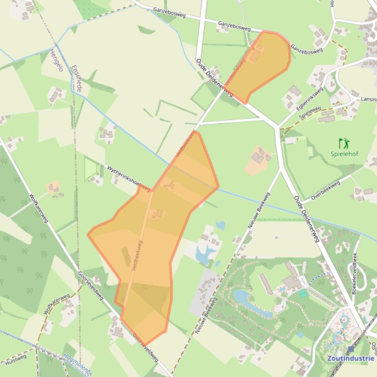 Kaart van postcodegebied 7548RG.