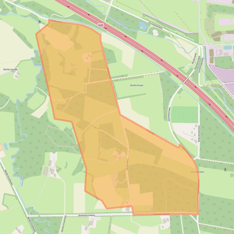 Kaart van postcodegebied 7548TA.