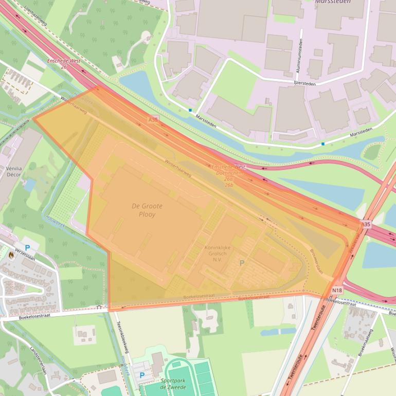 Kaart van postcodegebied 7548XA.