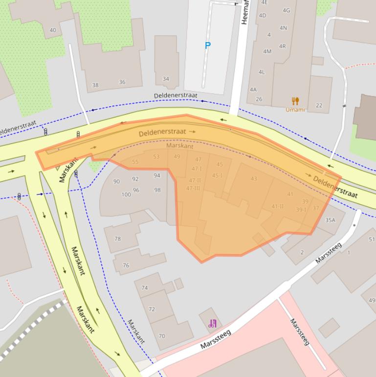 Kaart van postcodegebied 7551AB.