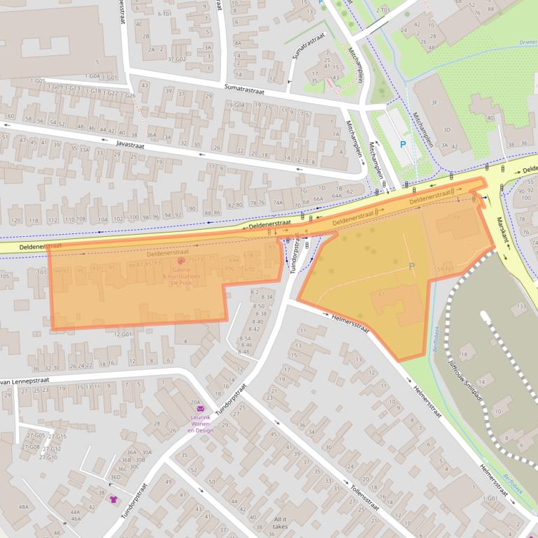 Kaart van postcodegebied 7551AC.