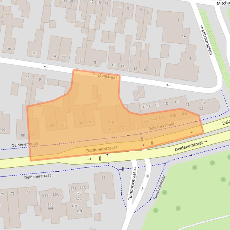 Kaart van postcodegebied 7551AH.