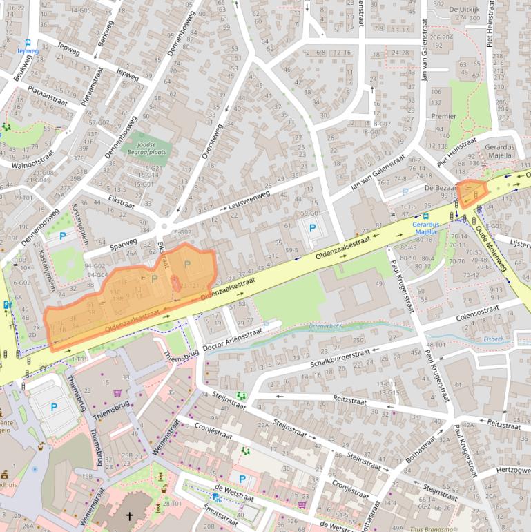 Kaart van postcodegebied 7551AM.