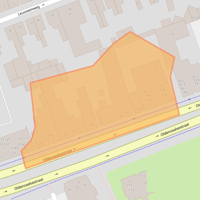 Kaart van postcodegebied 7551AN.