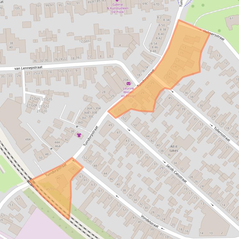 Kaart van postcodegebied 7551AW.