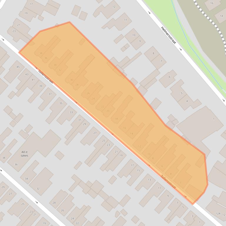 Kaart van postcodegebied 7551AZ.