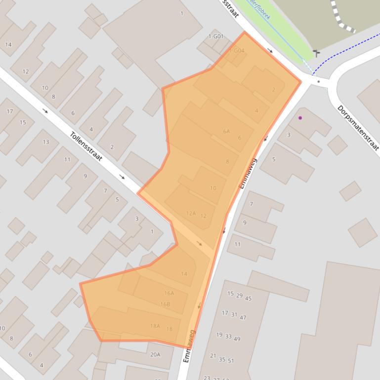 Kaart van postcodegebied 7551BH.