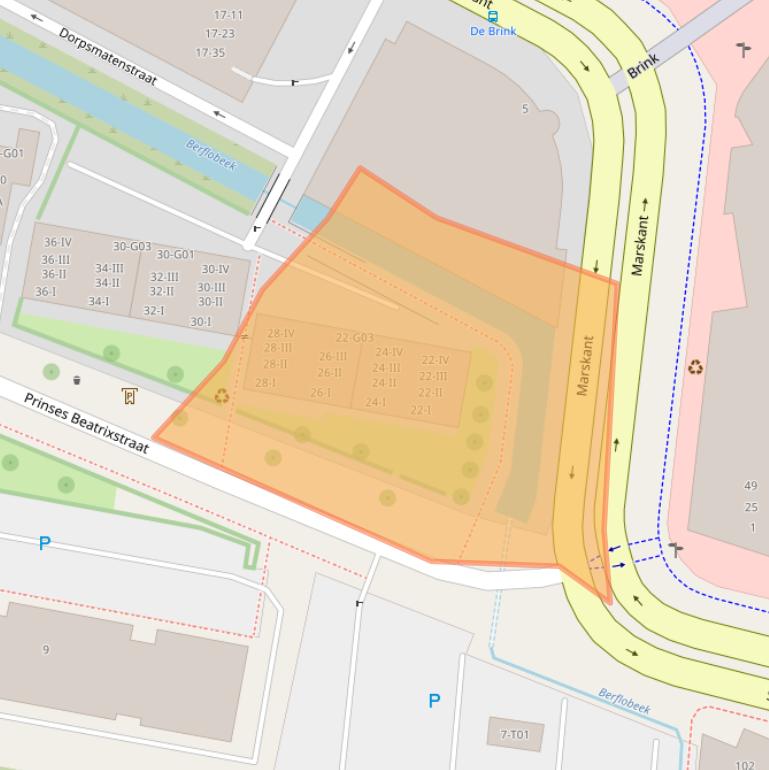 Kaart van postcodegebied 7551BL.