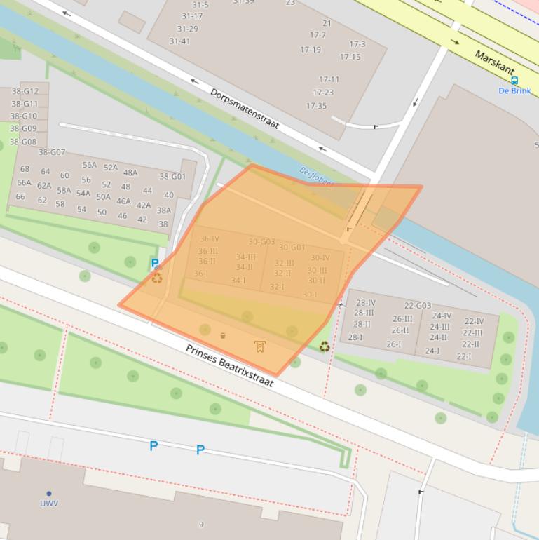 Kaart van postcodegebied 7551BM.