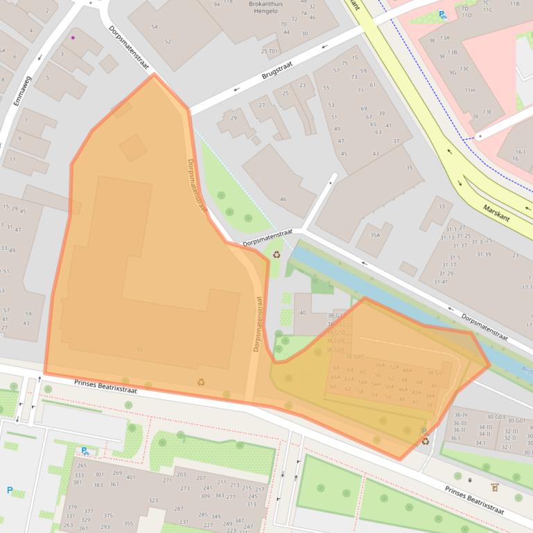 Kaart van postcodegebied 7551BN.