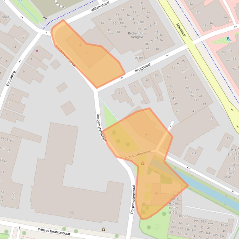 Kaart van postcodegebied 7551BP.
